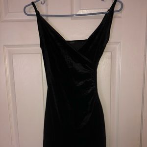 Black velvet dress